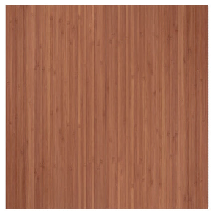 gulvtæppe 100x100 cm rektangulær bambus brun