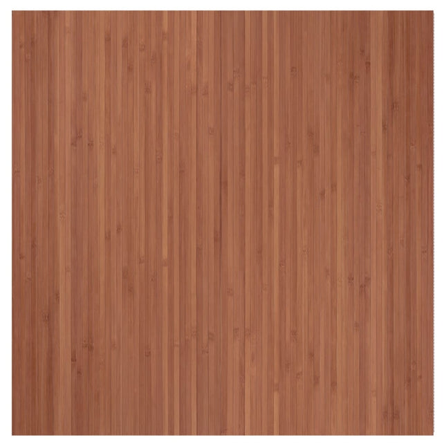gulvtæppe 100x100 cm rektangulær bambus brun