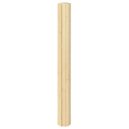 gulvtæppe 100x100 cm rektangulær bambus lys naturfarvet
