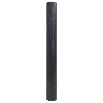 gulvtæppe 100x100 cm rektangulær bambus grå