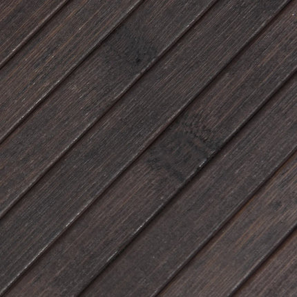 gulvtæppe 100x200 cm rektangulær bambus mørkebrun
