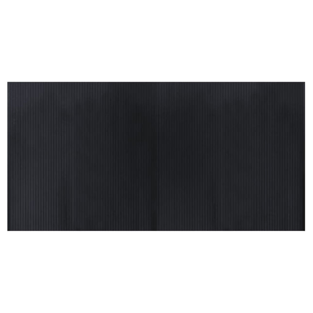 gulvtæppe 100x200 cm rektangulær bambus sort