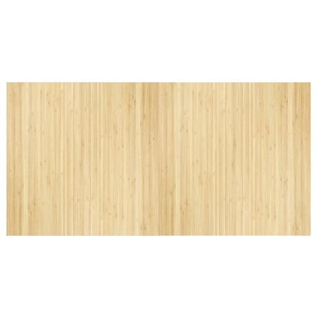 gulvtæppe 100x200 cm rektangulær bambus lys naturfarvet