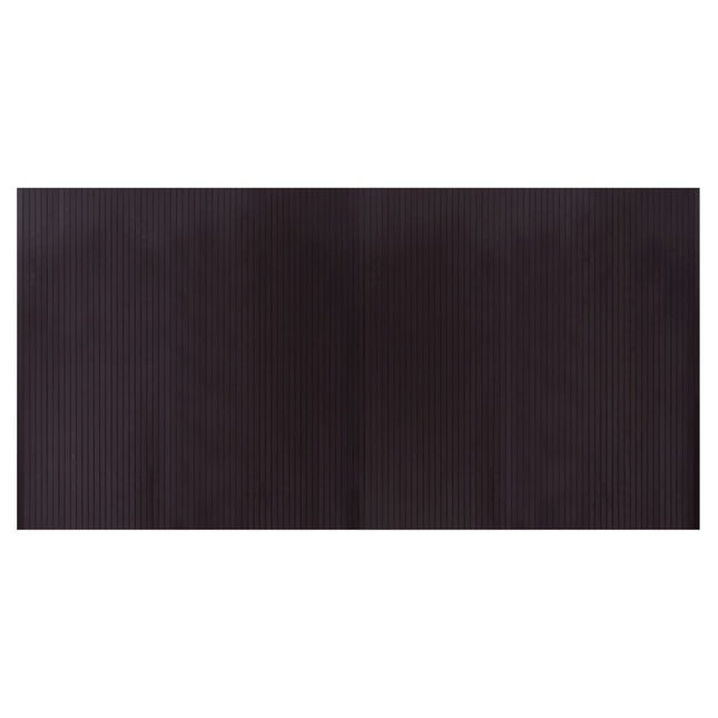 gulvtæppe 100x200 cm rektangulær bambus mørkebrun