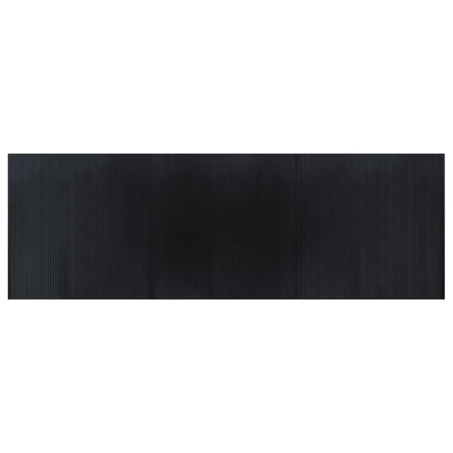 gulvtæppe 100x300 cm rektangulær bambus sort