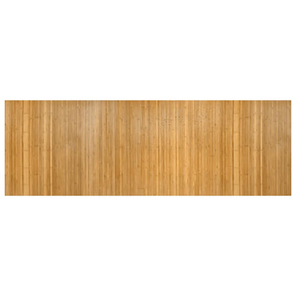 gulvtæppe 100x300 cm rektangulær bambus naturfarvet