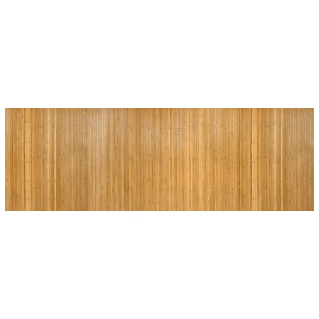 gulvtæppe 100x300 cm rektangulær bambus naturfarvet