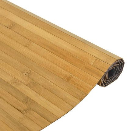 gulvtæppe 100x300 cm rektangulær bambus naturfarvet