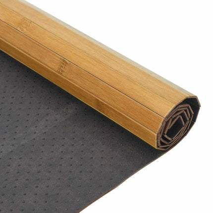 gulvtæppe 100x300 cm rektangulær bambus naturfarvet