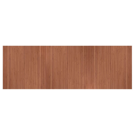 gulvtæppe 100x300 cm rektangulær bambus brun