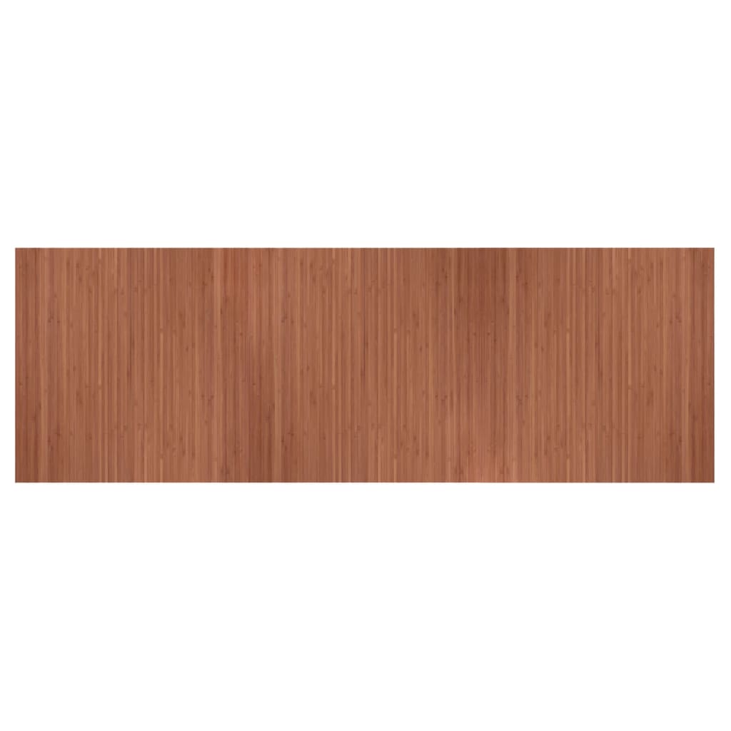 gulvtæppe 100x300 cm rektangulær bambus brun