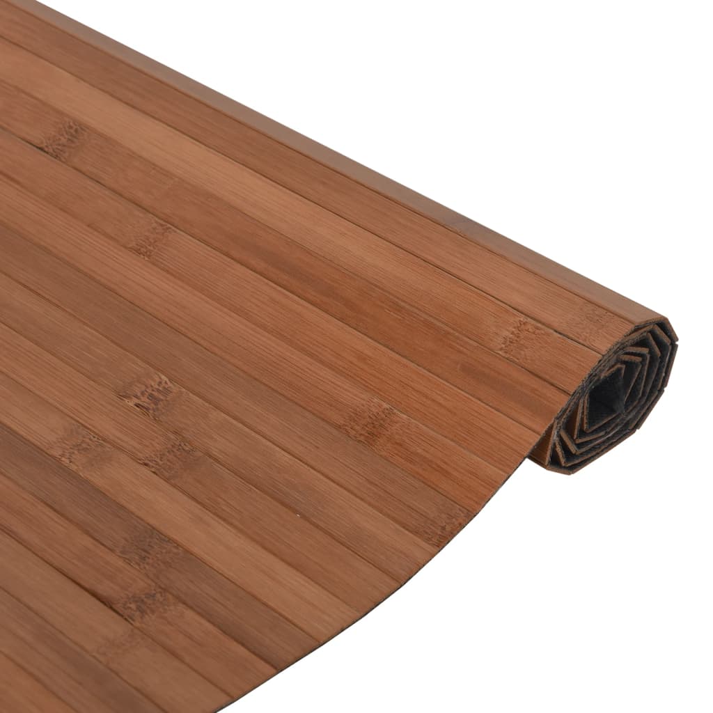 gulvtæppe 100x300 cm rektangulær bambus brun