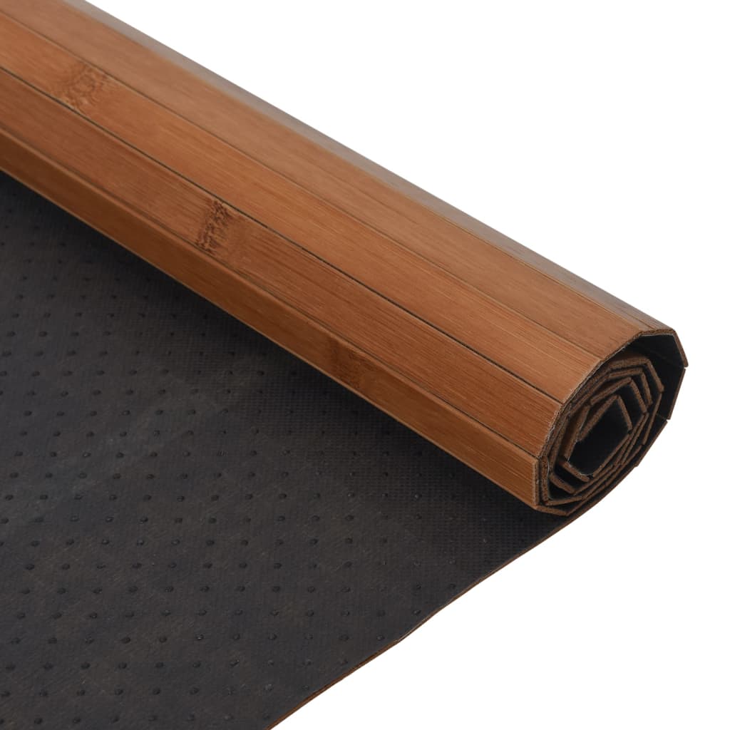 gulvtæppe 100x300 cm rektangulær bambus brun