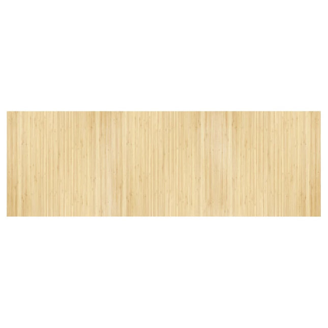 gulvtæppe 100x300 cm rektangulær bambus lys naturfarvet
