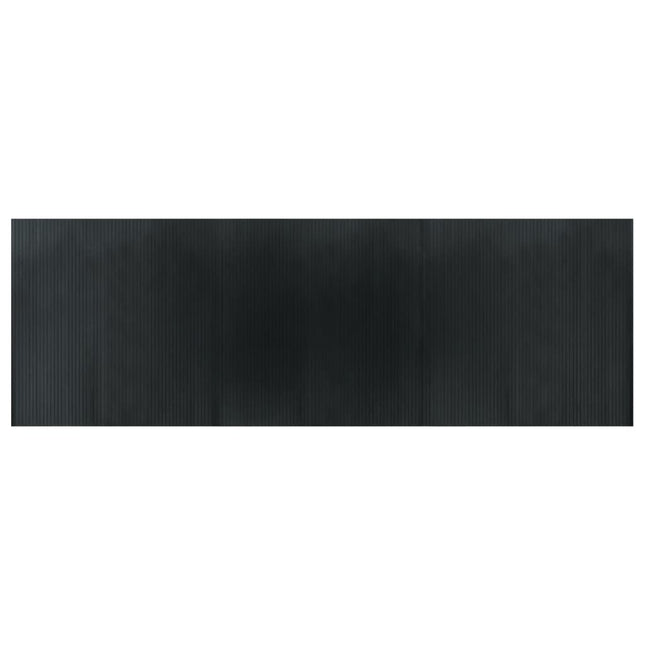 gulvtæppe 100x300 cm rektangulær bambus grå