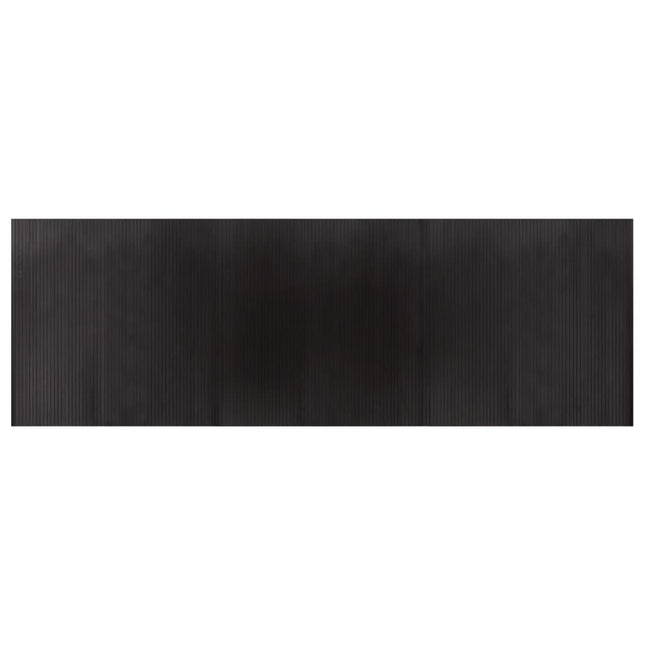 gulvtæppe 100x300 cm rektangulær bambus mørkebrun