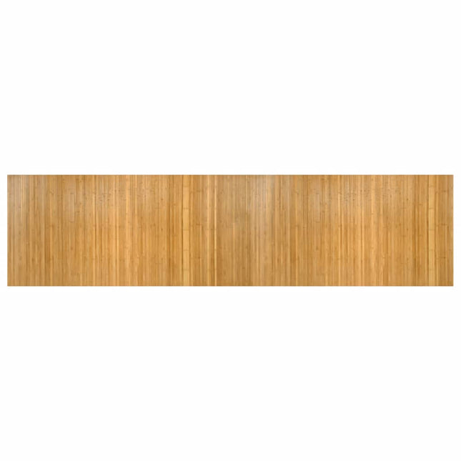 gulvtæppe 100x400 cm rektangulær bambus naturfarvet