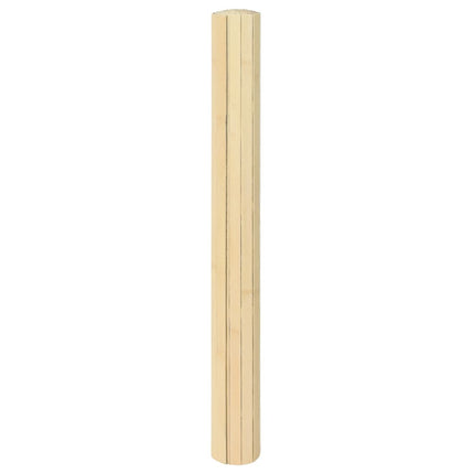 gulvtæppe 100x400 cm rektangulær bambus lys naturfarvet