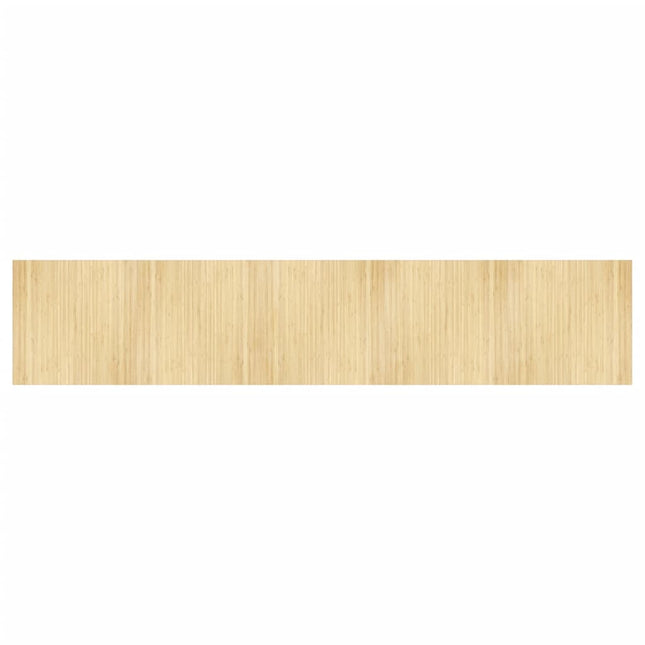 gulvtæppe 100x500 cm rektangulær bambus lys naturfarvet