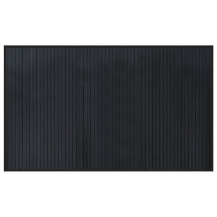 gulvtæppe 60x100 cm bambus sort