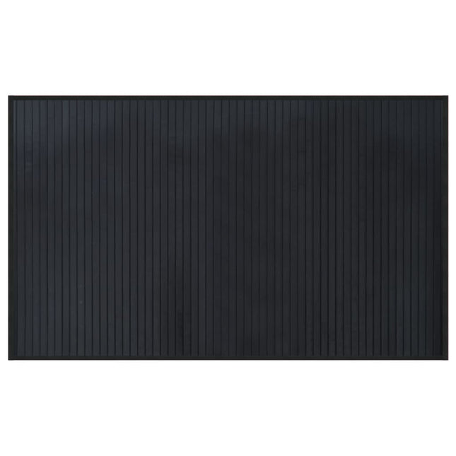 gulvtæppe 60x100 cm bambus sort