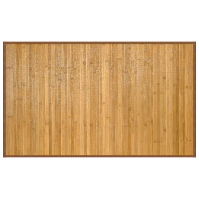 gulvtæppe 60x100 cm rektangulær bambus naturfarvet