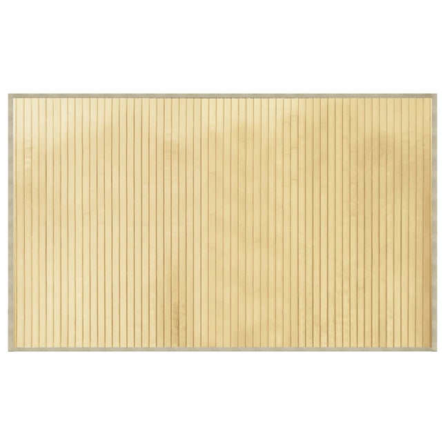 gulvtæppe 60x100 cm rektangulær bambus lys naturfarvet