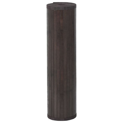 gulvtæppe 60x100 cm rektangulær bambus mørkebrun