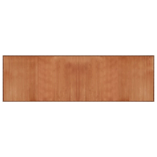 gulvtæppe 60x200 cm rektangulær bambus brun