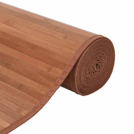 gulvtæppe 60x200 cm rektangulær bambus brun