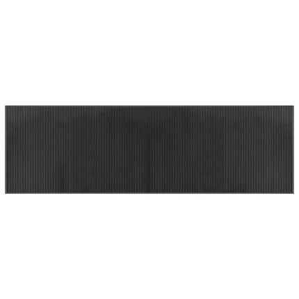 gulvtæppe 60x200 cm rektangulær bambus grå