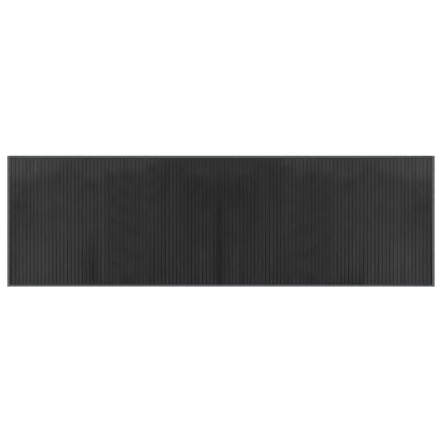 gulvtæppe 60x200 cm rektangulær bambus grå