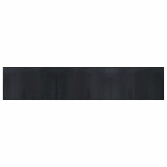 gulvtæppe 60x300 cm rektangulær bambus sort