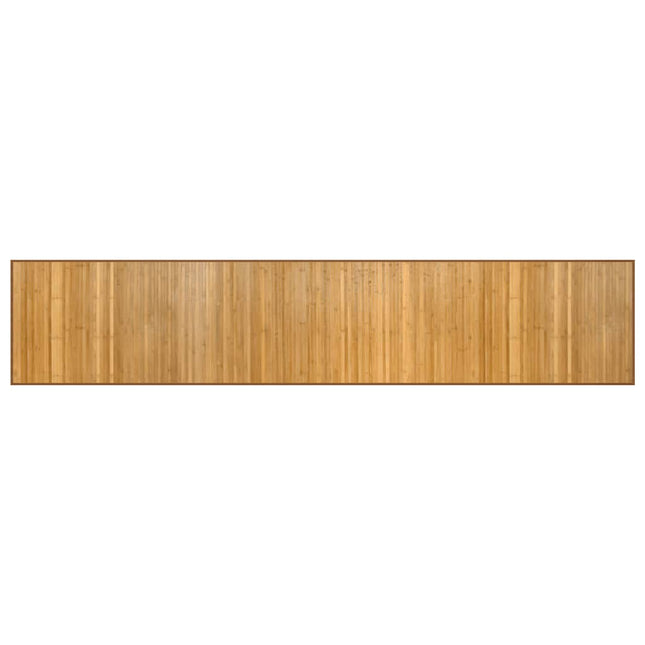 gulvtæppe 60x300 cm rektangulær bambus naturfarvet