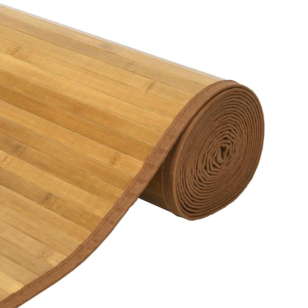 gulvtæppe 60x300 cm rektangulær bambus naturfarvet