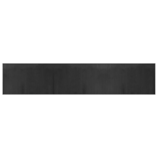 gulvtæppe 60x300 cm rektangulær bambus grå