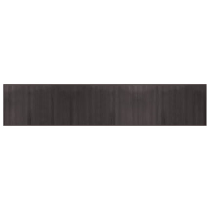 gulvtæppe 60x300 cm rektangulær bambus mørkebrun