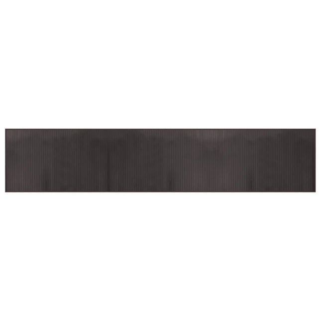 gulvtæppe 60x300 cm rektangulær bambus mørkebrun
