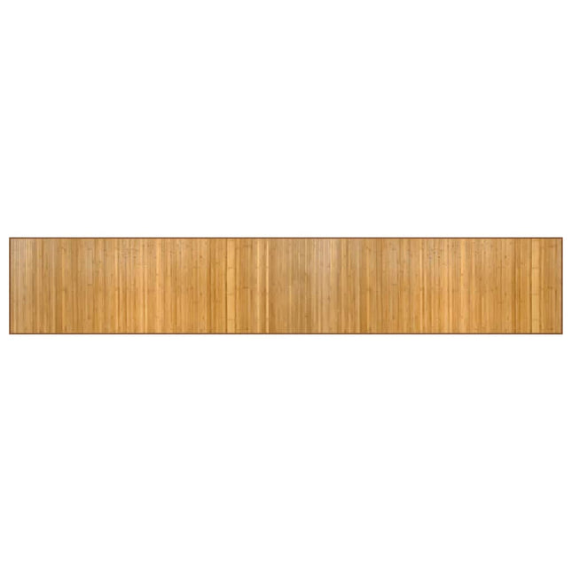 gulvtæppe 60x400 cm rektangulær bambus naturfarvet