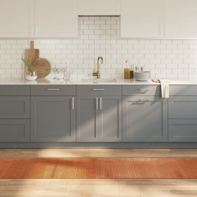 gulvtæppe 60x400 cm rektangulær bambus brun