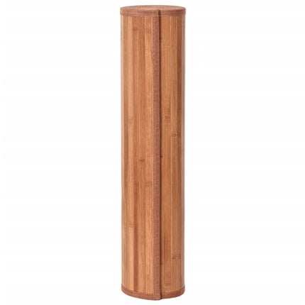 gulvtæppe 60x1000 cm rektangulær bambus brun