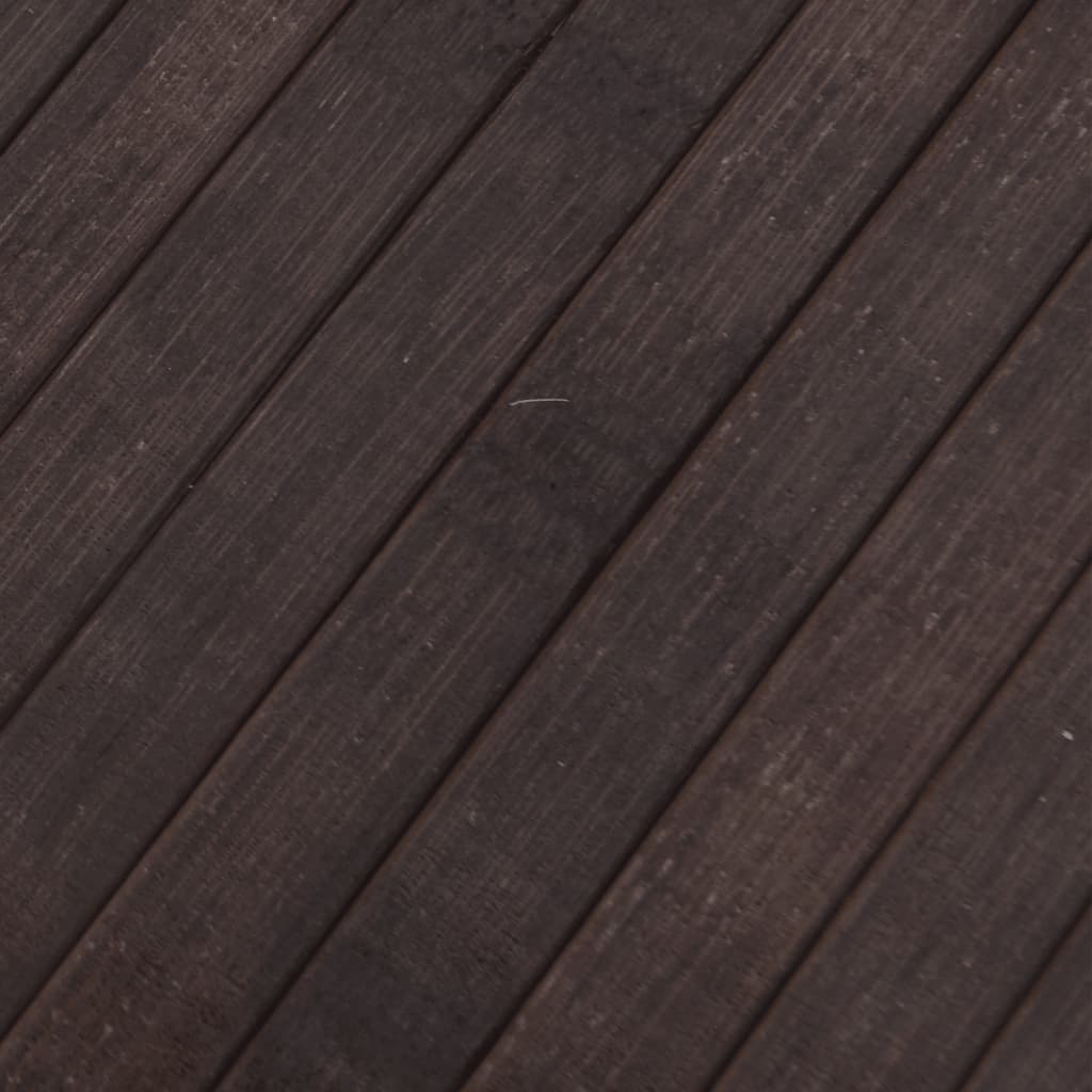gulvtæppe 60x1000 cm rektangulær bambus mørkebrun