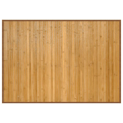 gulvtæppe 70x100 cm rektangulær bambus naturfarvet