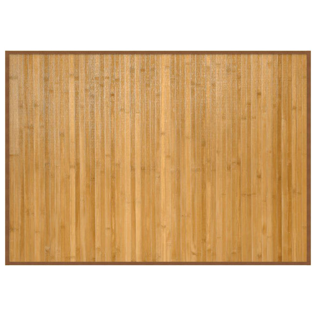 gulvtæppe 70x100 cm rektangulær bambus naturfarvet