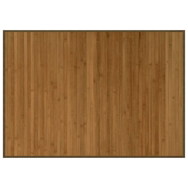 gulvtæppe 70x100 cm rektangulær bambus brun