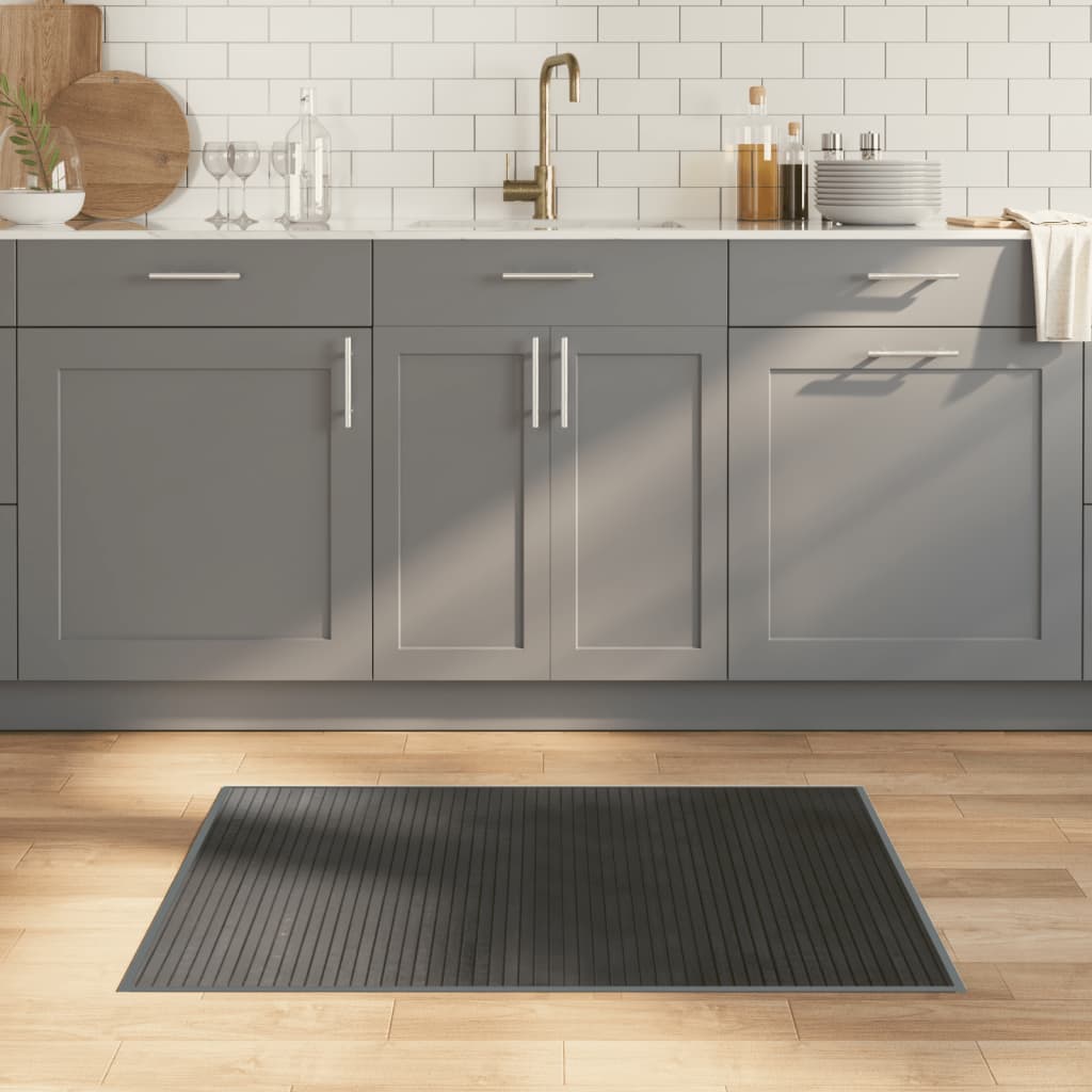 Gulvtæppe i bambus 70×100 cm - rektangulært, grå