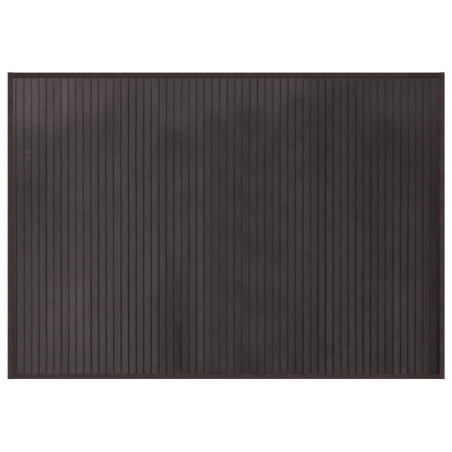 gulvtæppe 70x100 cm rektangulær bambus mørkebrun