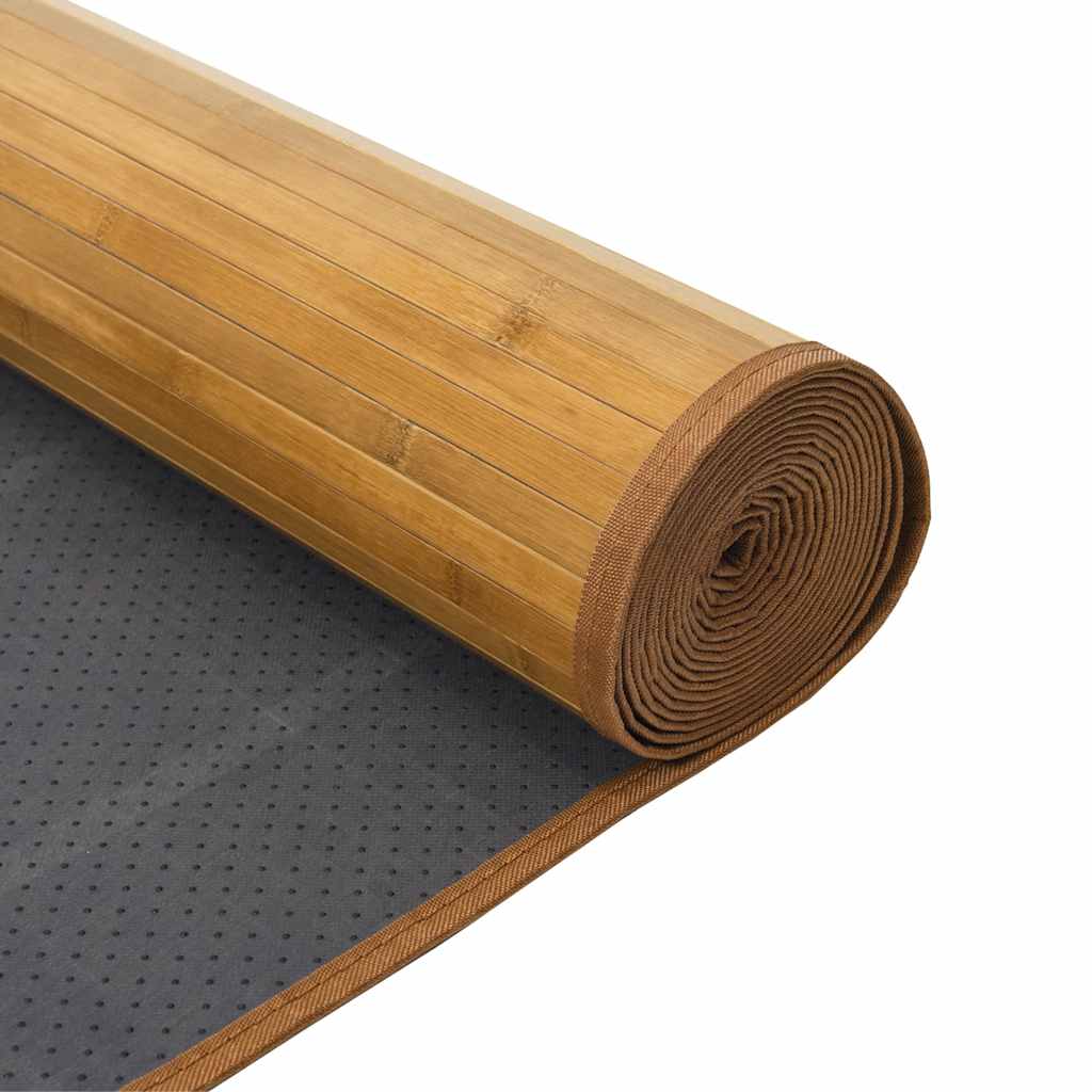 gulvtæppe 70x200 cm rektangulær bambus naturfarvet