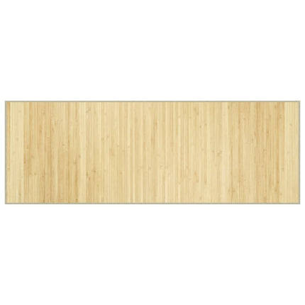 gulvtæppe 70x200 cm rektangulær bambus lys naturfarvet