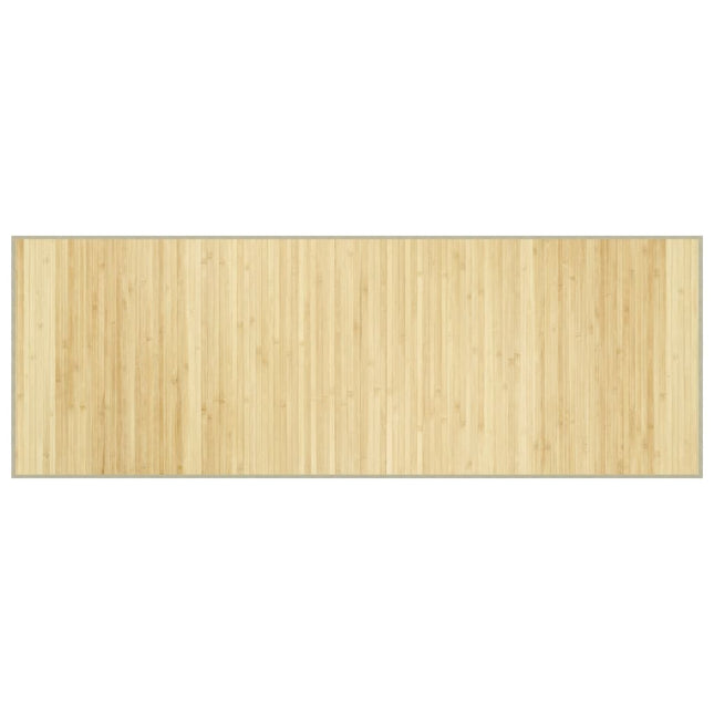 gulvtæppe 70x200 cm rektangulær bambus lys naturfarvet